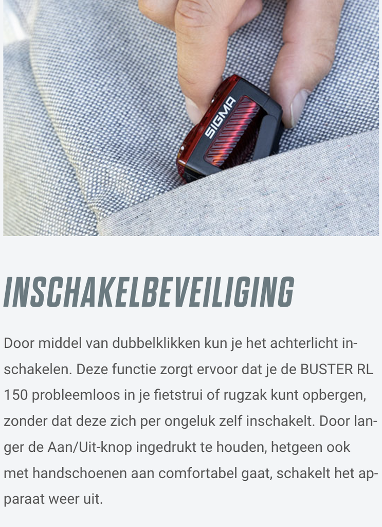 SIGMA BUSTER RL 150